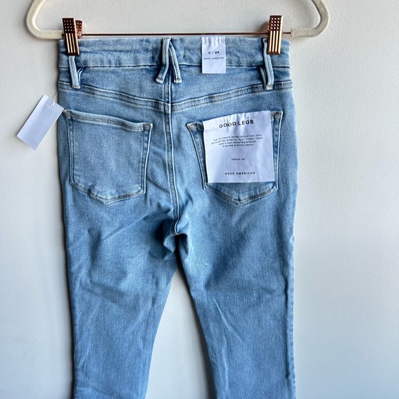 Good American Skinny Jeans Womens Size 0/25 Blue Light Wash Button Fly NWT - Picture 5 of 9